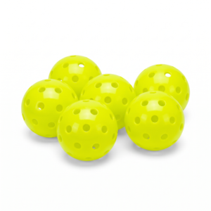 Yellow outdoor pickleball balls
